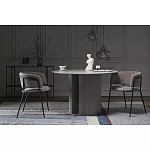 Стул полукруглый с каркасом из металла и мягким сиденьем и спинкой Soft Chenille варинант исполнения - 3 | Loft Concept в Новосибирске