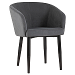 Мягкое кресло на металлических ножках Shaggy Dark Grey варинант исполнения - 1 | Loft Concept в Новосибирске