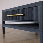 Кофейный стол Primo с двумя ящиками Черный дуб варинант исполнения - 5 | Loft Concept в Новосибирске