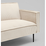 Диван современный вельветовый прямой Worcester Молочный варинант исполнения - 3 | Loft Concept в Новосибирске