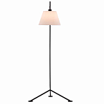 Торшер с черным наклонным корпусом и конусовидным абажуром Black Tripod варинант исполнения - 3 | Loft Concept в Новосибирске