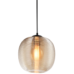 Подвесной светильник со стеклянным рельефным плафоном хром Perforated Glass 25 варинант исполнения - 1 | Loft Concept в Новосибирске