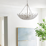 Люстра декорированная цветами из стекла Lightness of Flowers варинант исполнения - 3 | Loft Concept в Новосибирске