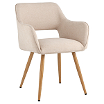 Стул в рогожке бежевого цвета NEASAN STOOL варинант исполнения - 1 | Loft Concept в Новосибирске