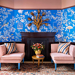 Обои ручная роспись Houghton Canton Blue варинант исполнения - 3 | Loft Concept в Новосибирске