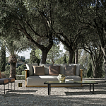 Дизайнерский уличный диван из массива дерева с плетеной спинкой PALINFRASCA Sofa варинант исполнения - 17 | Loft Concept в Новосибирске