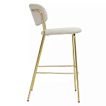 Стул барный широкой полукруглой спинкой на золотистых ножках Chair Smooth Shapes варинант исполнения - 2 | Loft Concept в Новосибирске