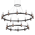 Люстра подвесная с двумя круглыми ярусами и цилиндрическими плафонами Arnaut Light варинант исполнения - 1 | Loft Concept в Новосибирске