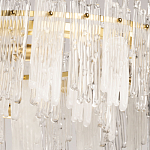 Люстра круглая с прозрачными стержнями разной длины Textured Glass Chandelier варинант исполнения - 4 | Loft Concept в Новосибирске