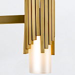 Люстра цвета латунь с 4-мя матовыми цилиндрическими плафонами Elstead Lighting варинант исполнения - 4 | Loft Concept в Новосибирске