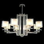 Люстра с 8-ю цилиндрическими плафонами из стекла Laurent варинант исполнения - 8 | Loft Concept в Новосибирске