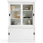 Витрина с раздвижными дверцами Wells Glass Showcase White варинант исполнения - 2 | Loft Concept в Новосибирске