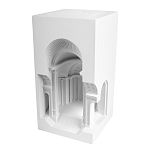 Встраиваемый в стену гипсовый светильник под покраску с арками и рельефными колоннами Antiquity Athena варинант исполнения - 2 | Loft Concept в Новосибирске