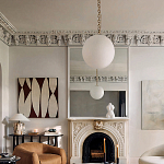 Подвесной светильник в форме шара из белого текстурного стекла Atmosphere варинант исполнения - 3 | Loft Concept в Новосибирске