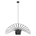 Подвесной светильник чёрного цвета с металлическим каркасом в форме веера Friture Vertigo Pendant варинант исполнения - 1 | Loft Concept в Новосибирске