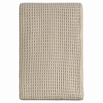 Плед из шерсти бежевого цвета с бахромой Waffle Comfort варинант исполнения - 1 | Loft Concept в Новосибирске