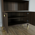 Книжный Стеллаж Elsa Dreams Walnut с задней стенкой варинант исполнения - 4 | Loft Concept в Новосибирске