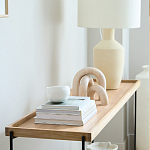 Консоль деревянной столешницей и полкой Wooden Table Top and Shelf варинант исполнения - 4 | Loft Concept в Новосибирске