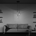 Подвесной светильник The column of light варинант исполнения - 6 | Loft Concept в Новосибирске