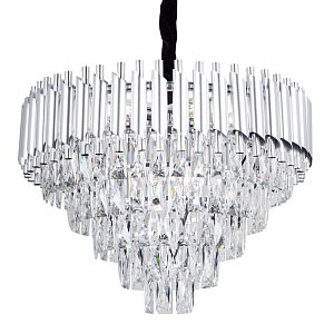 Круглая многоярусная люстра Empire Crystal Silver