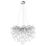 Люстра подвесная с прозрачными стеклянными подвесками в форме капель Диаметр 60 см Droplet Chandelier варинант исполнения - 10 | Loft Concept в Новосибирске