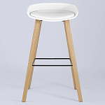 Барный стул на ножках из натурального дерева Boras White варинант исполнения - 3 | Loft Concept в Новосибирске