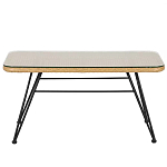 Журнальный столик с столешницей из ротанга и стекла Wicker Tabletop Under Glass варинант исполнения - 1 | Loft Concept в Новосибирске