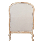 Кресло с пуфом с мягкой обивкой из льна Edward Armchair beige варинант исполнения - 3 | Loft Concept в Новосибирске