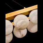 Люстра линейная прямоугольная с сферическими плафонами Phased Spheres варинант исполнения - 3 | Loft Concept в Новосибирске