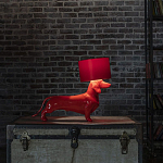 Настольная лампа COLLECTION OF DOGS с абажуром Такса варинант исполнения - 3 | Loft Concept в Новосибирске