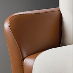 Элитарный современный диван Birmingham с кожаной спинкой варинант исполнения - 3 | Loft Concept в Новосибирске