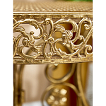 Столик приставной золотистый с орнаментом на столешнице Tanzania варинант исполнения - 7 | Loft Concept в Новосибирске