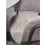 Стул полукруглый с каркасом из металла и мягким сиденьем и спинкой Soft Chenille варинант исполнения - 8 | Loft Concept в Новосибирске