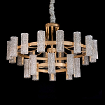 Люстра двухъярусная круглая с текстурными цилиндрическими плафонами Glimpse варинант исполнения - 7 | Loft Concept в Новосибирске