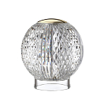 Настольная лампа с прозрачным шарообразным плафоном на цилиндрической подставке Crystal Globule варинант исполнения - 1 | Loft Concept в Новосибирске