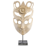 Маска ручной работы деревянная с резьбой Mask of Happiness варинант исполнения - 1 | Loft Concept в Новосибирске