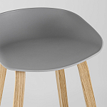 Барный стул на ножках из натурального дерева Boras Grey варинант исполнения - 7 | Loft Concept в Новосибирске