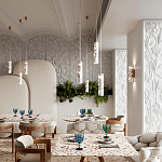 Подвесной светильник с цилиндрическим белым бетонным плафоном Terrazzo Light варинант исполнения - 3 | Loft Concept в Новосибирске