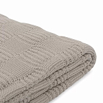 Плед из хлопка рельефной вязки бежево-серого цвета Waffle Comfort варинант исполнения - 2 | Loft Concept в Новосибирске