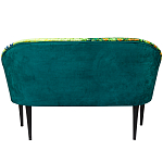 Диван двухместный из натурального бука зеленый с цветочным принтом Impressionism in Art варинант исполнения - 2 | Loft Concept в Новосибирске