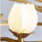 Люстра круглая с ветвистым каркасом и плафонами в виде лотосов Chandelier Lotus варинант исполнения - 1 | Loft Concept в Новосибирске