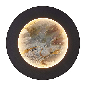 Бра в форме диска черного цвета Borders of Black