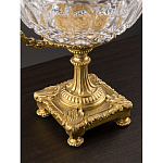 Чаша из рельефного стекла прозрачного цвета на бронзовой подставке Eden Garden варинант исполнения - 6 | Loft Concept в Новосибирске