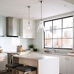 Подвесной светильник с прозрачным рельефным стеклянным плафоном в форме конуса Feiss варинант исполнения - 9 | Loft Concept в Новосибирске