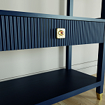 Стеллаж Elsa Dreams Blue со стеклянными полками и ящиком варинант исполнения - 2 | Loft Concept в Новосибирске