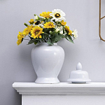 Ваза белая с крышкой однотонная Chinoiserie Ceramics варинант исполнения - 6 | Loft Concept в Новосибирске