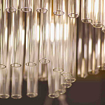 Люстра подвесная овальная со стеклянными трубками Nembus варинант исполнения - 3 | Loft Concept в Новосибирске