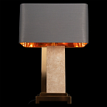 Настольная лампа с основанием из натурального камня c серым прямоугольным абажуром Lapis Tiburtinus варинант исполнения - 4 | Loft Concept в Новосибирске