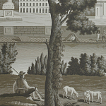 Обои ручная роспись Monuments of Paris Eau Forte on scenic paper варинант исполнения - 1 | Loft Concept в Новосибирске