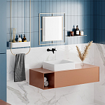 Настенное зеркало квадратной формы в металлической раме золотого цвета CORNER MIRROR GOLD варинант исполнения - 3 | Loft Concept в Новосибирске